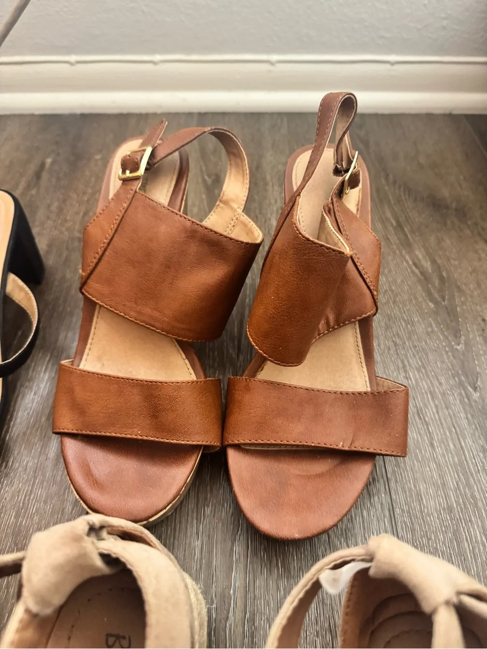 Apt. 9 Kohl’s Brown Cork Wedge Sandals - Women
